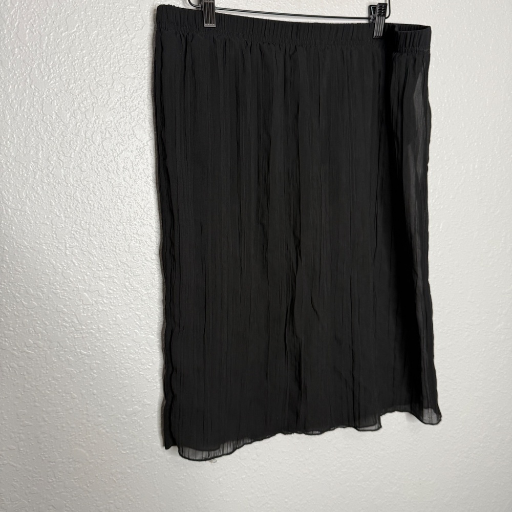 Festival style - Divided Black Midi sheer mesh skirt with black underpants -cp - Picture 3 of 5